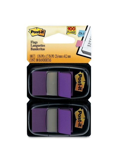 Flags Products - Post-It Flags - Standard Tape Flags In Dispenser, Purple, 100 Flags/Dispenser - Sold As 1 Pack - Get Attention And Get Results! - Mark And Color-Code. - All Flags Are Removable And Repositionable. - With The Convenient Pop-Up Dispenser, You Can Quickly Retrieve And Place Flags While Working On Documents. -