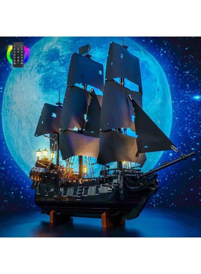 LocoLee طقم إضاءة متوافق مع Lego 10365 سفينة القراصنة للقبطان جاك سبارو - لا يوجد نموذج فقط إضاءة، ملحقات إضاءة LED متوافقة مع Lego Black Pearl Icons (نسخة RC) - Image 2