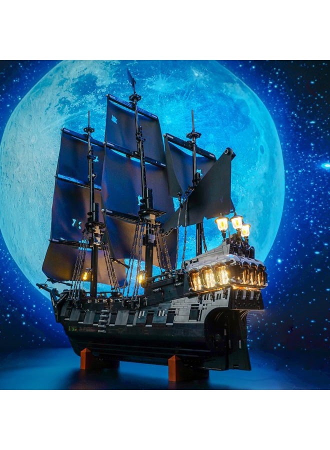 LocoLee طقم إضاءة متوافق مع Lego 10365 سفينة القراصنة للقبطان جاك سبارو - لا يوجد نموذج فقط إضاءة، ملحقات إضاءة LED متوافقة مع Lego Black Pearl Icons (نسخة RC) - Image 1
