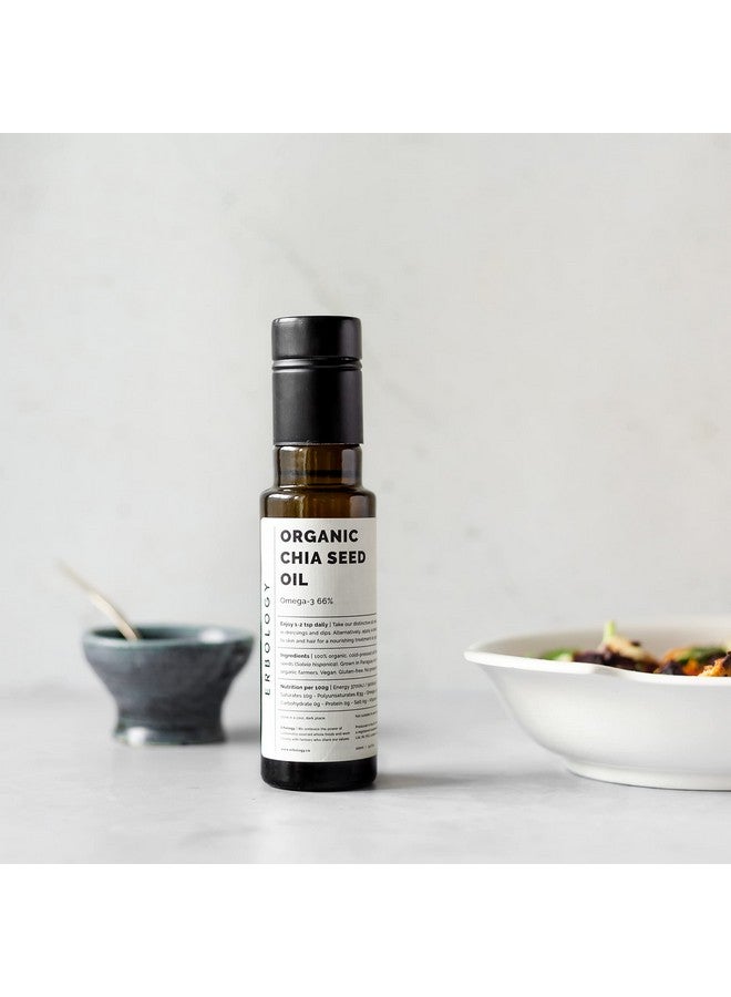 Erbology Organic Chia Seed Oil 3.4 fl oz - Cold-Pressed - Rich in Omega-3 (66%) and Vitamin E (330% RI) - No Additives or Preservatives - Sustainably Sourced - Vegan - GMO-Free - Image 3