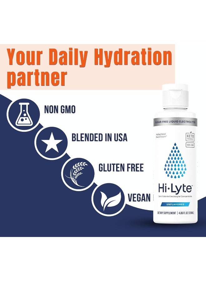 Hi-Lyte Zero Calorie Electrolyte Concentrate Unflavored Dietary Supplement 120Ml - Image 4