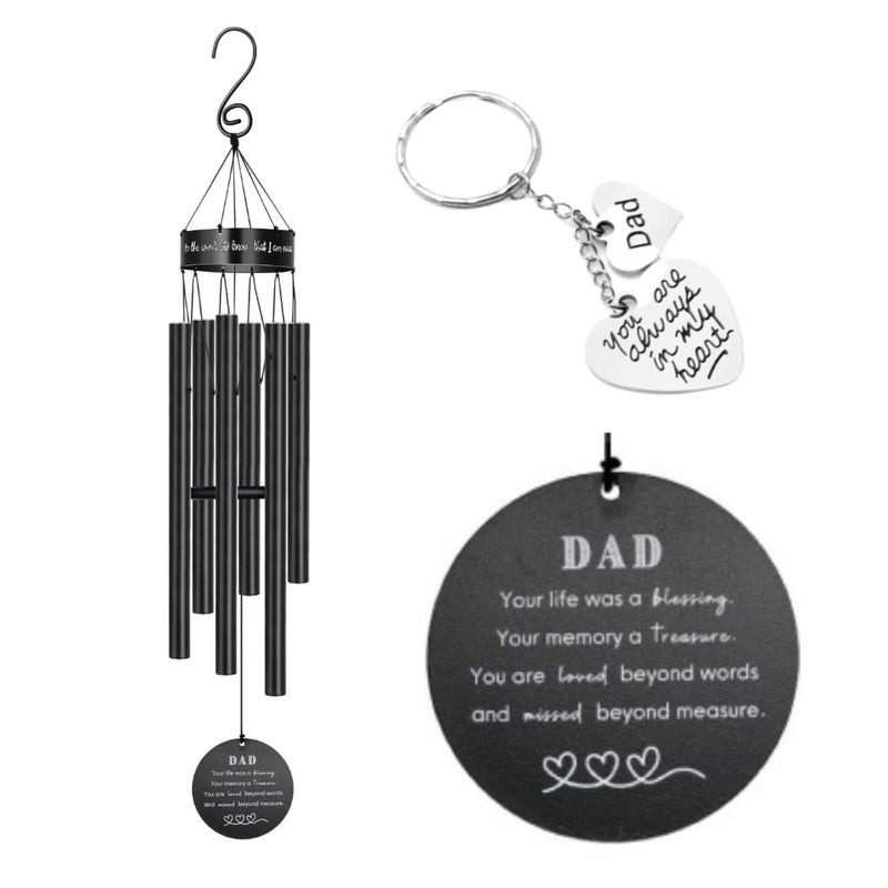 Salolo Memorial Wind Chimes for Loss of Loved One Prime Outdoor Memory Chimes Mother Grandma Grandpa Father Personalized Bereavement Windchimes Sympathy Remembrance Chime Windchime Gift Dad Memorial 