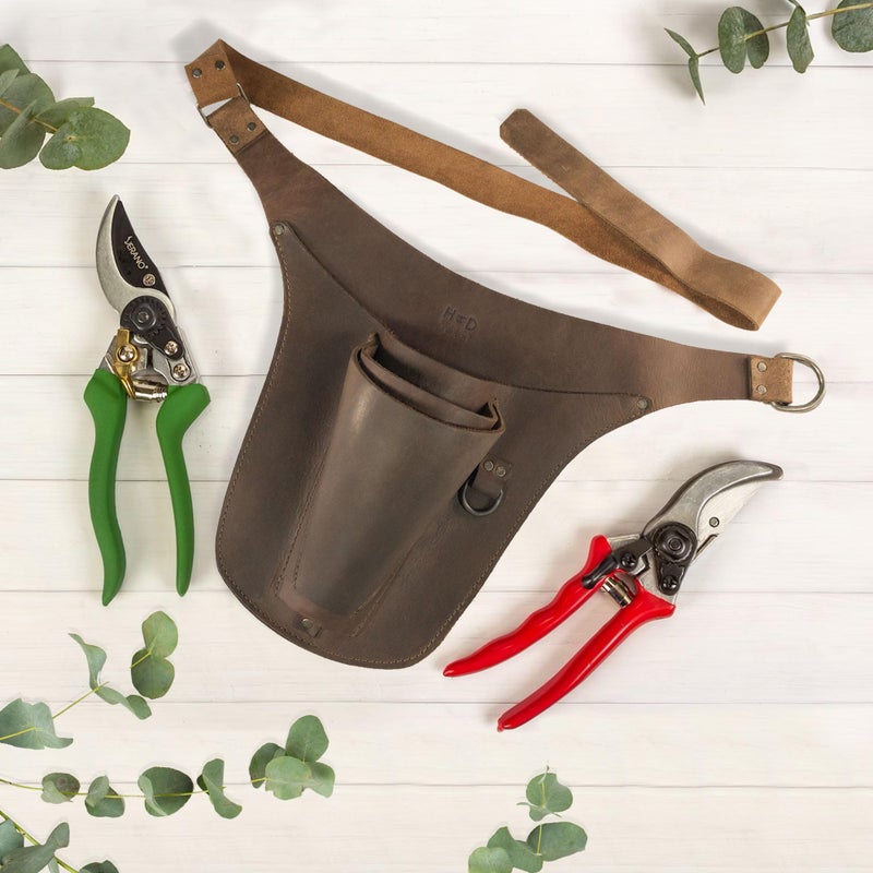 Hide & Drink Women's Florist Tool Belt - Stylish and Functional Tool Belt for Women - Leather, Lightweight Design - Ideal for Gardening and Crafting - Adjustable Fit for Comfort - Durable - Image 3