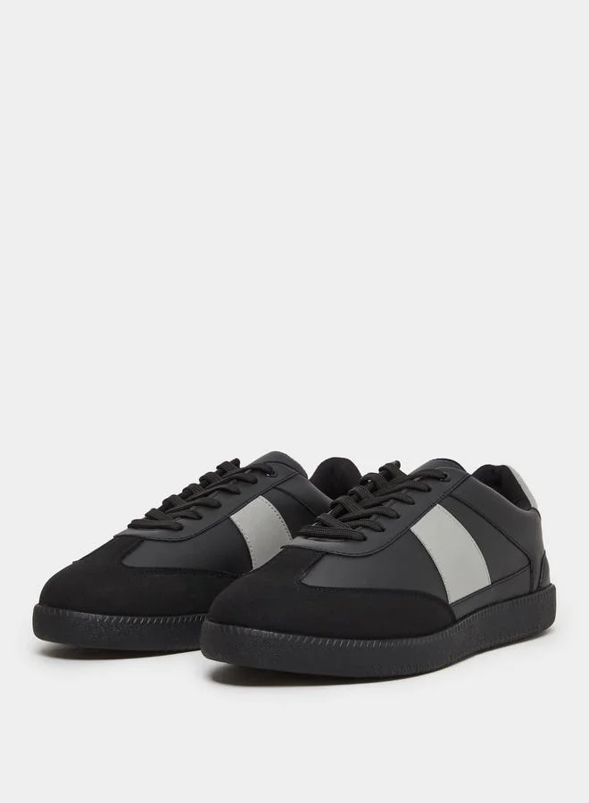 Styli Color Block Suede Lace Up Sneaker