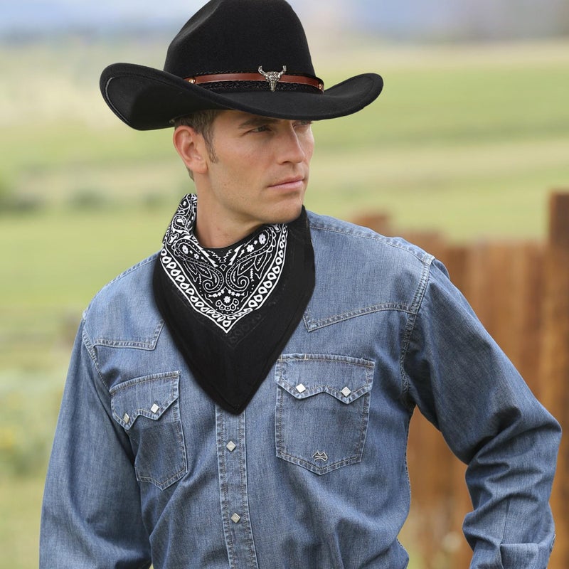 FEYIR Cowboy Outfit for Men Western Cowboy Costume Accessories Set for Halloween Cosplay - Image 2