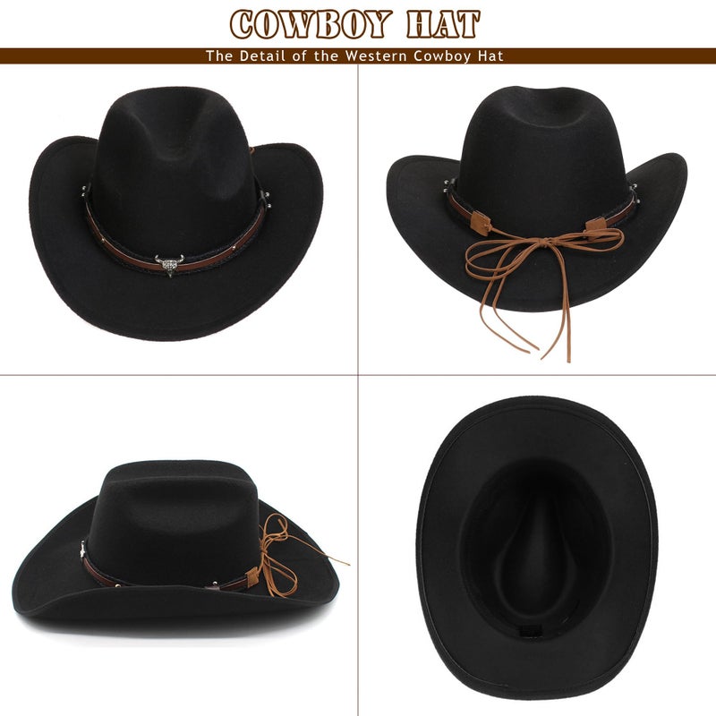 FEYIR Cowboy Outfit for Men Western Cowboy Costume Accessories Set for Halloween Cosplay - Image 5