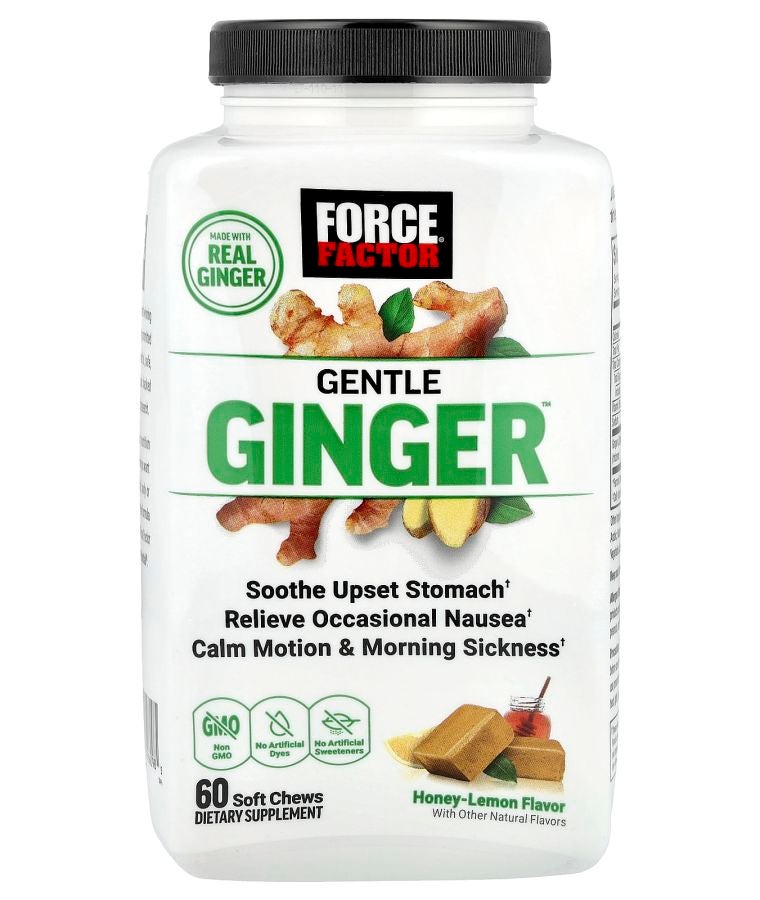 Force Factor Gentle Ginger™ Honey-Lemon 60 Soft Chews