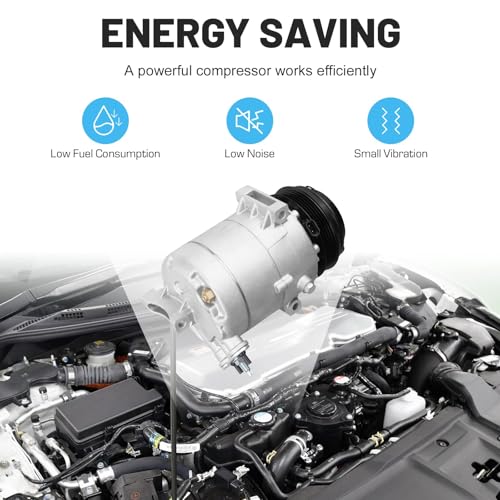 ILONPA New AC Air Condition Compressor with Clutch for 2007-2012 Chevy Malibu 2.2L 2.4L, 2005-2010 Chevy Cobalt HHR 2.0L 2.2L 2.4L, 2002-2005 Chevy Cavalier Pontiac Sunfire, 2007-2010 Pontiac G6 - Image 4