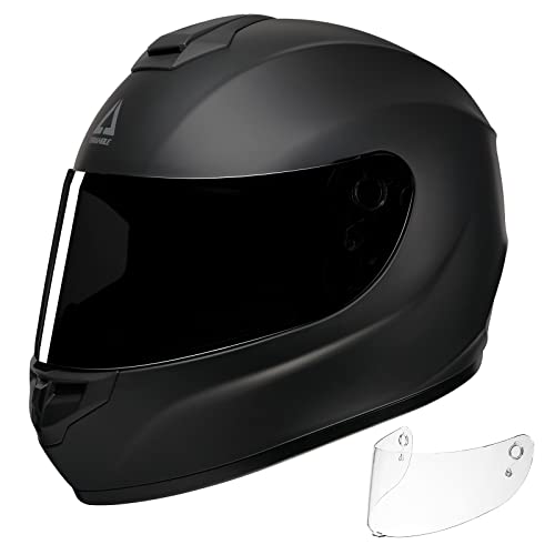 TRIANGLE Motorcycle Helmets Full Face Motorcycle Helmet for Men & Women with Tinted and Clear Visor Meet Dot Approved - Image 1