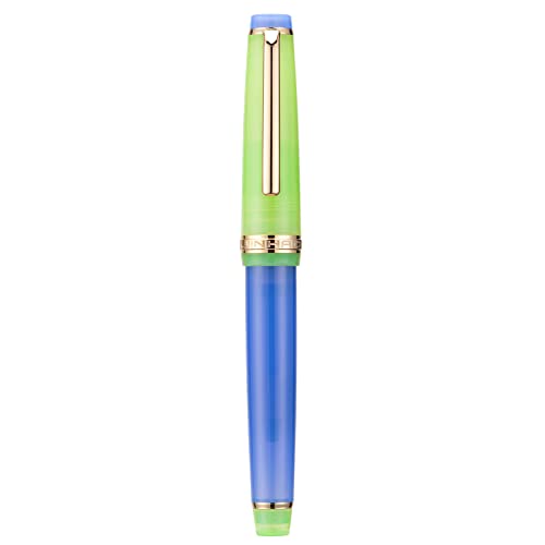 Lanxivi 3 Jinhao 82 Fountain Pen Transparent Mixed Morandi Color Acrylic Medium Point Gold Trim with Converter Set - Image 3