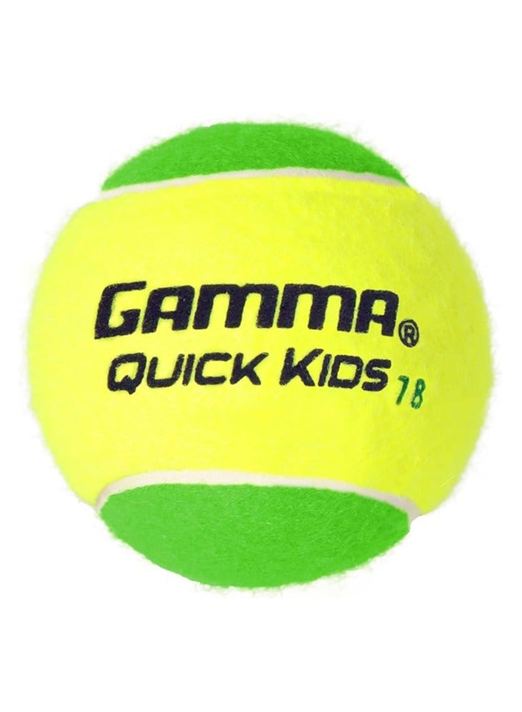 Gamma Quick Kids | Bag of 12 , 78' court Training Tennis Balls for Kids & Beginners, Low-Compression Core Reduces Speed & Bounce, Great for Tennis Practice, USTA & ITF Approved for 10 & Under Tournaments - Image 2