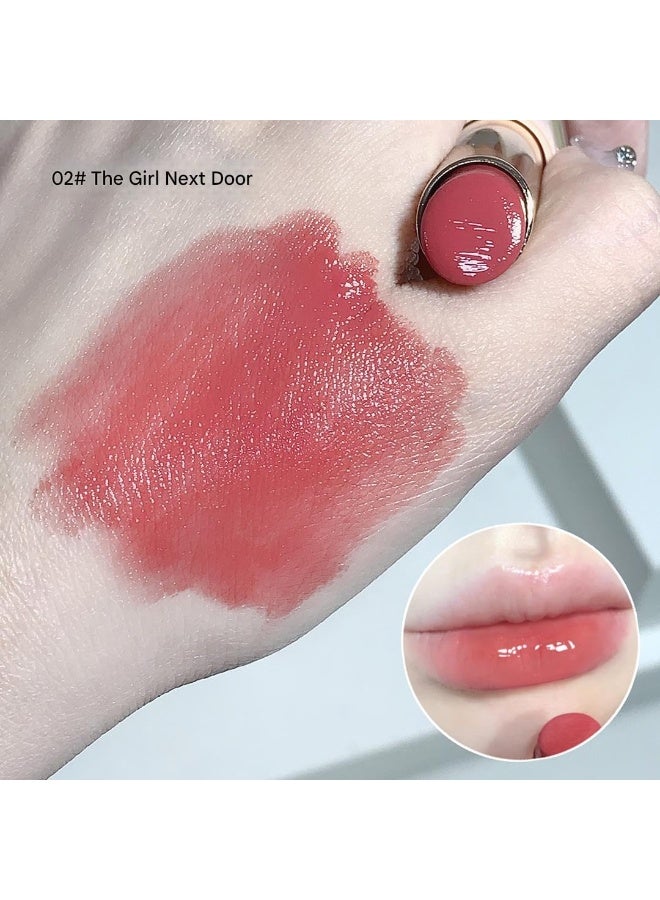 Gege Bear Smooth Water Gloss Lipstick | Featherlight Hydrating Formula | Versatile Shades Including Warm Nudes to Vibrant Pinks & Rich Red | Buildable Sheer-to-Medium Pigmentation | Mirror Glass Shine Finish | Perfect Glossy Look For Women (02# The Girl Next Door, 3.8g) - Image 2