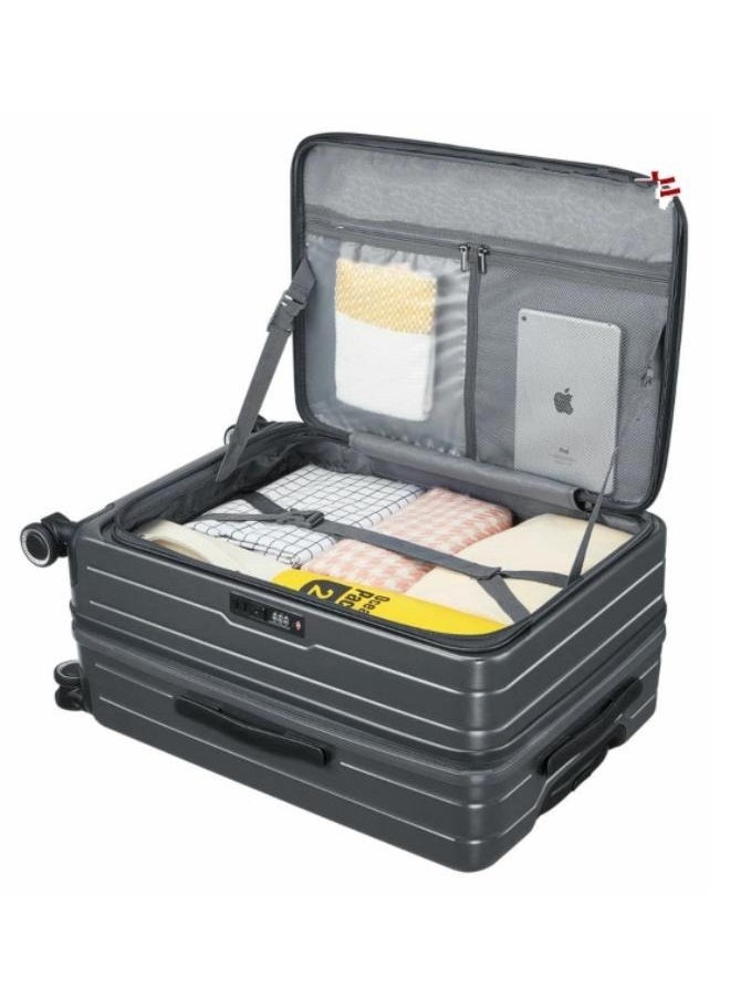 Samel - 28inch Hardshell Checked Luggage ABS Lightweight 4 Double Wheeled Suitcase with Built-In TSA Type Lock - Image 1