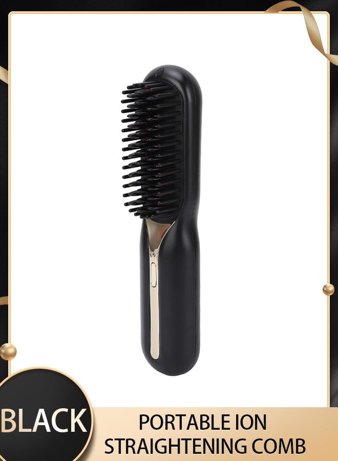 Straightening comb, straightening hair comb, quick heating ceramic heater, dual voltage hair straightener for home use, styling and straightening hair, easy to carry. - Image 2