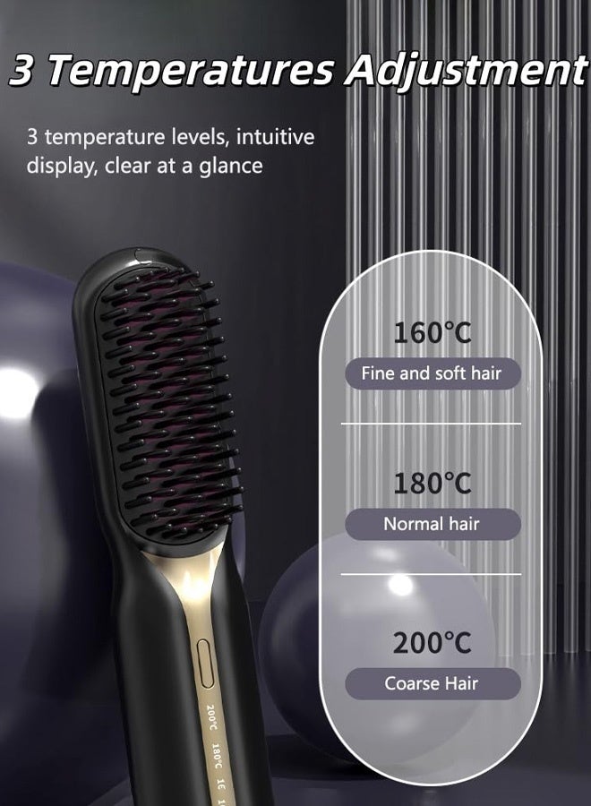 Straightening comb, straightening hair comb, quick heating ceramic heater, dual voltage hair straightener for home use, styling and straightening hair, easy to carry. - Image 3