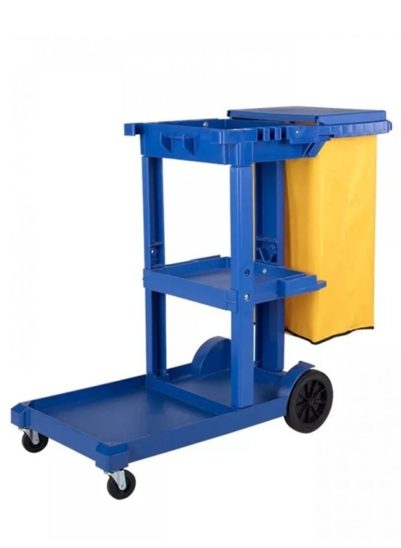 Bright Hotel cleaning cart, three floors with wheels 