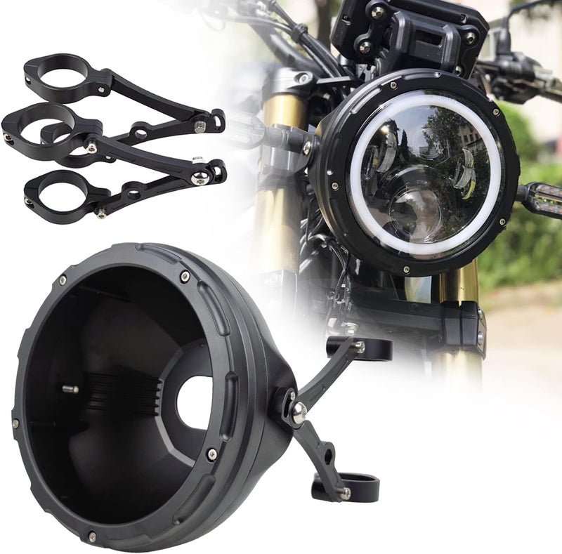 HARPUOU 7-Inch CNC Motorcycle Headlight Housing Bucket - Image 1