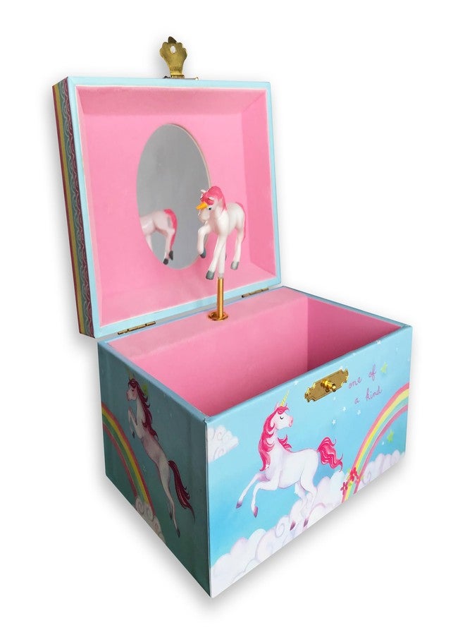 BinkeGG Play [ You Are My Sunshine ] (60 Tunes Option) Children Jewelry Box Unicorn Jewelry Music Box for Girls Jewelry Storage Box with Sankyo Musical Movement - Image 1