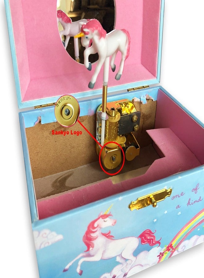 BinkeGG Play [ You Are My Sunshine ] (60 Tunes Option) Children Jewelry Box Unicorn Jewelry Music Box for Girls Jewelry Storage Box with Sankyo Musical Movement - Image 5