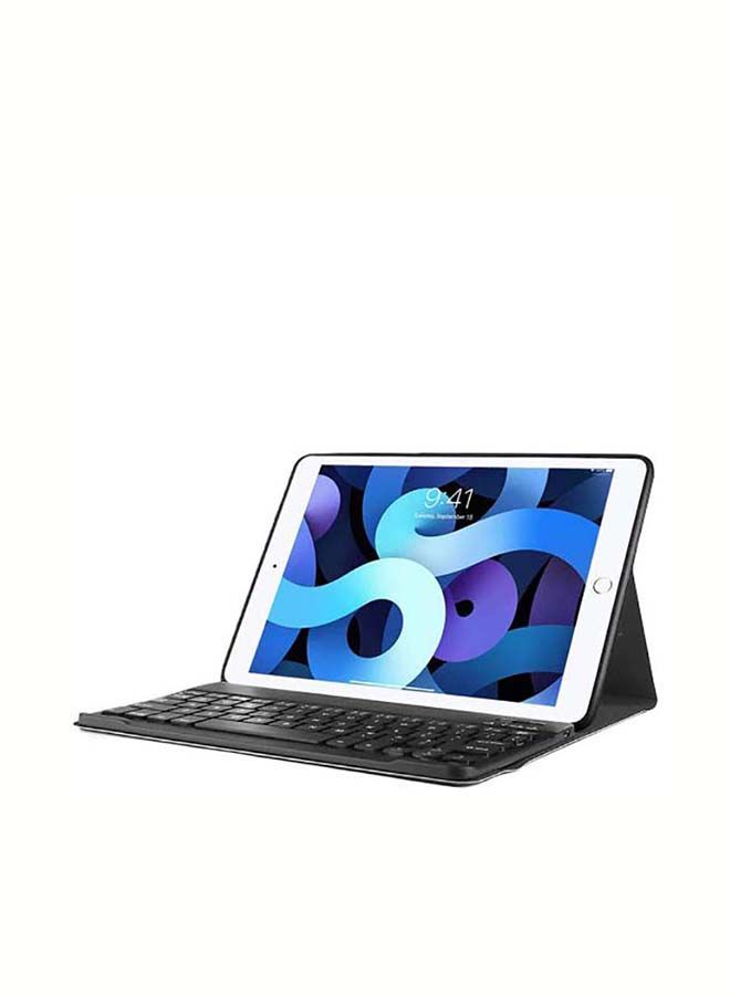 NIBEMINENT Protective Case Cover With Wireless Keyboard For Apple iPad Air 4 2020 black  - Image 1