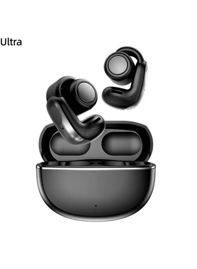 ألترا أذن Ultra مفتوحة مع تقنية OpenAudio، أذن لاسلكية مفتوحة للآذن، يصل عمر البطارية إلى 48 ساعة، باللون الأسود - Image 1
