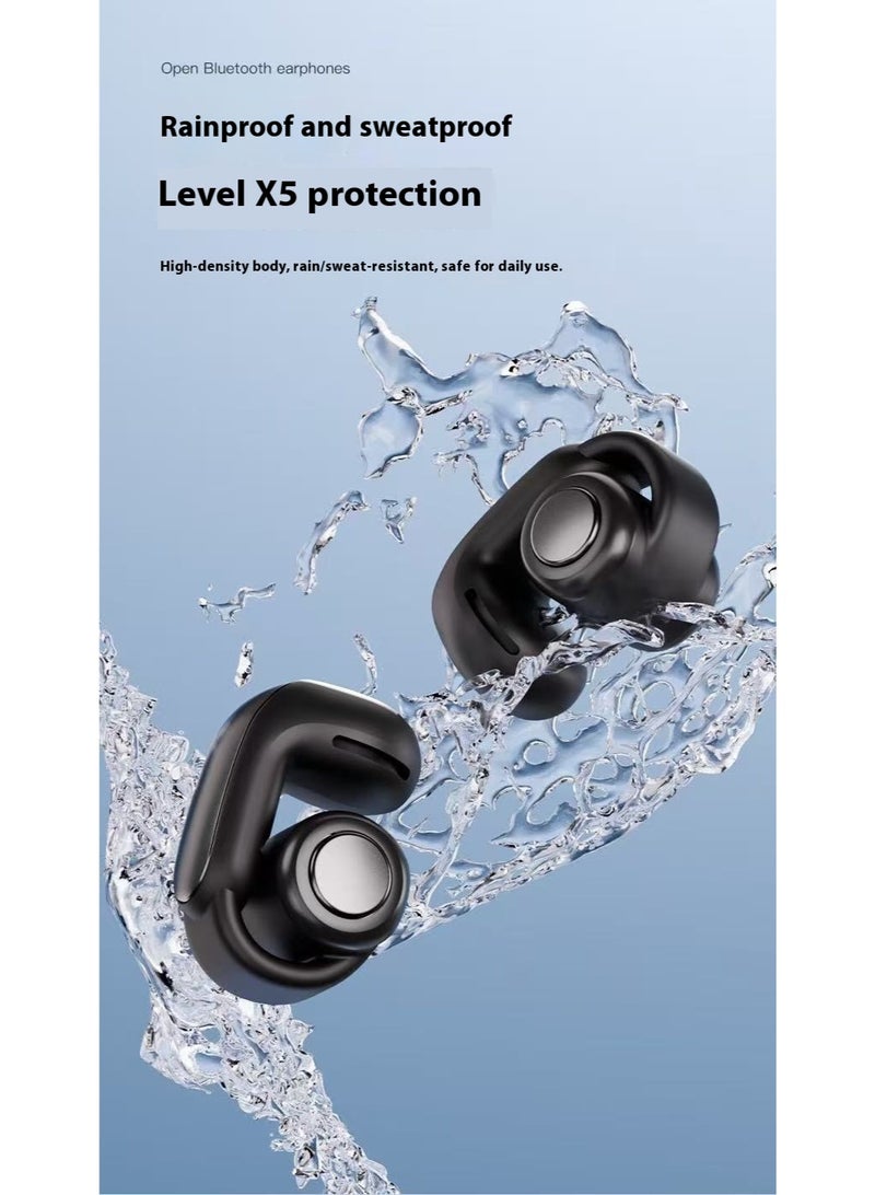 ألترا أذن Ultra مفتوحة مع تقنية OpenAudio، أذن لاسلكية مفتوحة للآذن، يصل عمر البطارية إلى 48 ساعة، باللون الأسود - Image 5