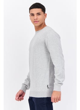 French Connection Men Crew Neck Knitted Long Sleeves Sweatshirt, Grey  - Image 2