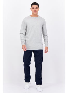 French Connection Men Crew Neck Knitted Long Sleeves Sweatshirt, Grey  - Image 4