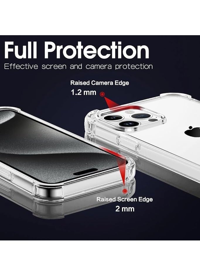 MIGOFAST Case for IPhone 16Pro Cover Anti Shock  Air Cushion Back Hard Shockproof Anti-Scratch Protective Bumper Shell Corner for 16Pro Clear Case - Image 2