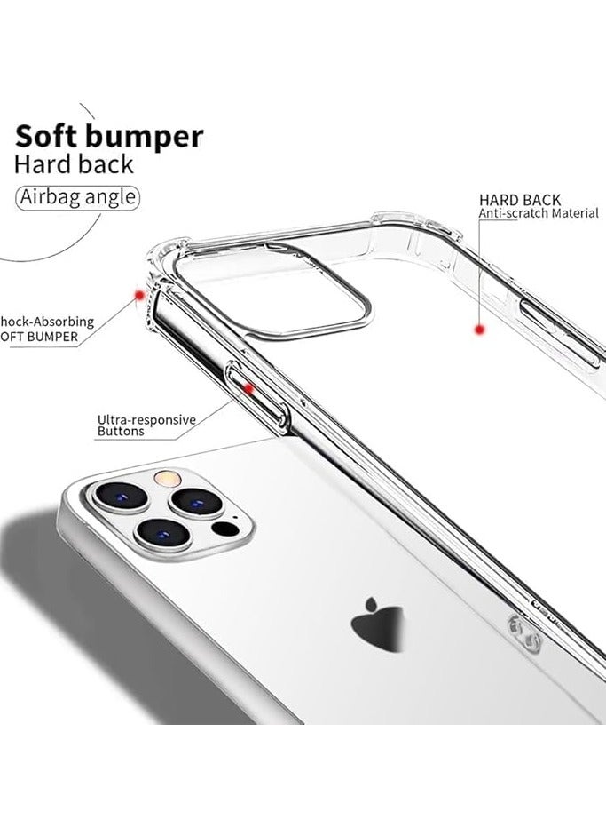 MIGOFAST Case for IPhone 16Pro Cover Anti Shock  Air Cushion Back Hard Shockproof Anti-Scratch Protective Bumper Shell Corner for 16Pro Clear Case - Image 3