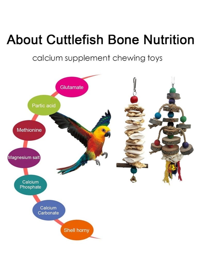 عبوتين من ألعاب الطيور، لعبة مضغ للببغاء، مناسبة للببغاوات الرمادية الأفريقية، والببغاوات، والببغاوات الصغيرة، وألعاب الطيور الصغيرة والمتوسطة الحجم التانية. - Image 3