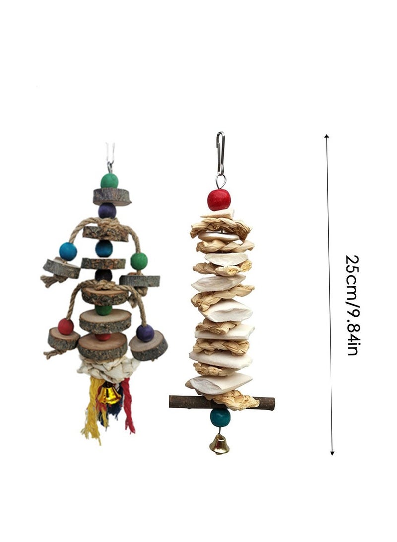 عبوتين من ألعاب الطيور، لعبة مضغ للببغاء، مناسبة للببغاوات الرمادية الأفريقية، والببغاوات، والببغاوات الصغيرة، وألعاب الطيور الصغيرة والمتوسطة الحجم التانية. - Image 4