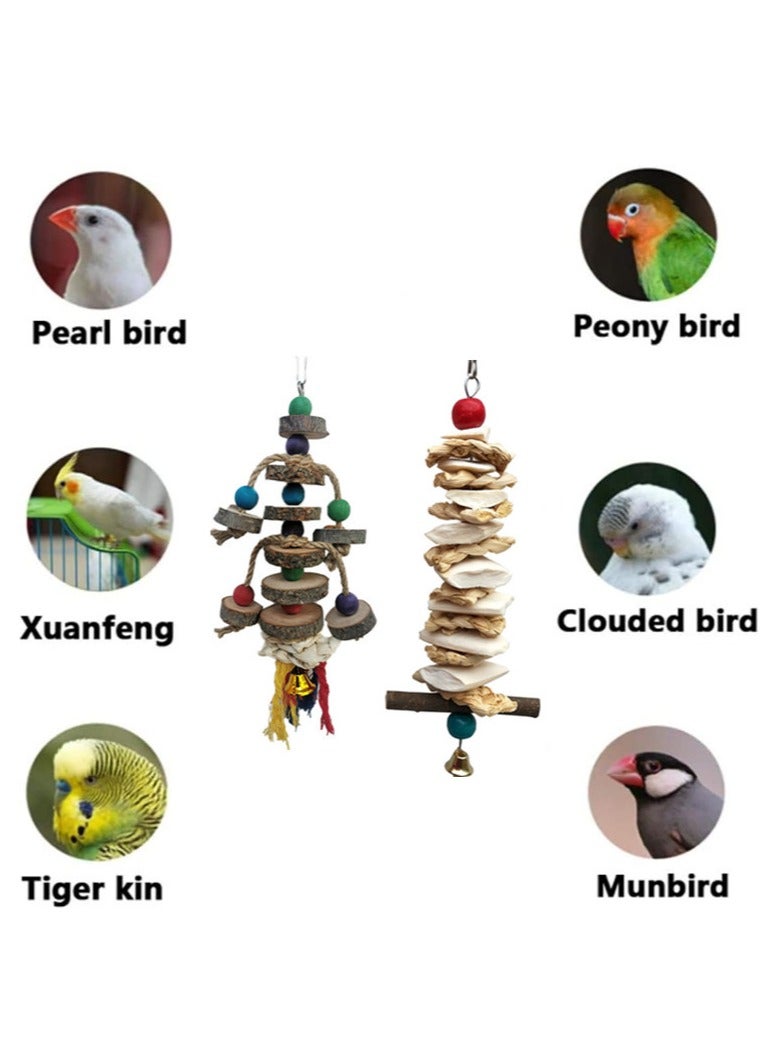 عبوتين من ألعاب الطيور، لعبة مضغ للببغاء، مناسبة للببغاوات الرمادية الأفريقية، والببغاوات، والببغاوات الصغيرة، وألعاب الطيور الصغيرة والمتوسطة الحجم التانية. - Image 5