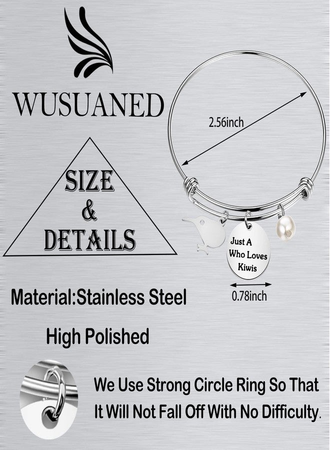WUSUANED Kiwis Birds Bracelet Just A G Who Loves Kiwis Animal Kiwi Charm Jewelry Birds Lover Gift - Image 2