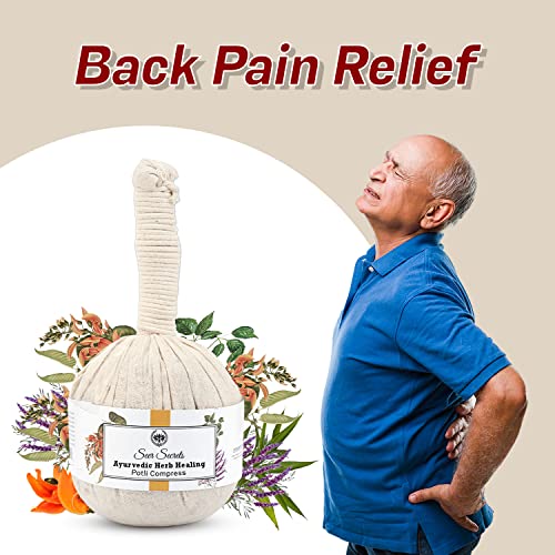 Seer Secrets 100% Natural Ayurvedic Herbal Manual Massager Potli, Pain Relief, Knee, Muscles Relaxation, Neck, Back, Legs, Increase Blood Circulation for Men Women - 180GM - Image 4