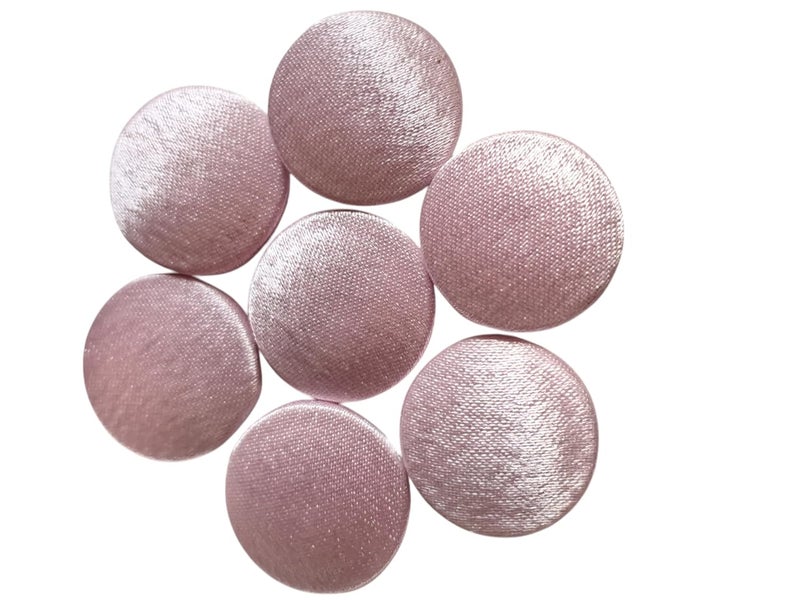 Kshama Trends Fabric Buttons Rose Pink Baby Pink Button Medium Size 18 mm 28L - Image 2