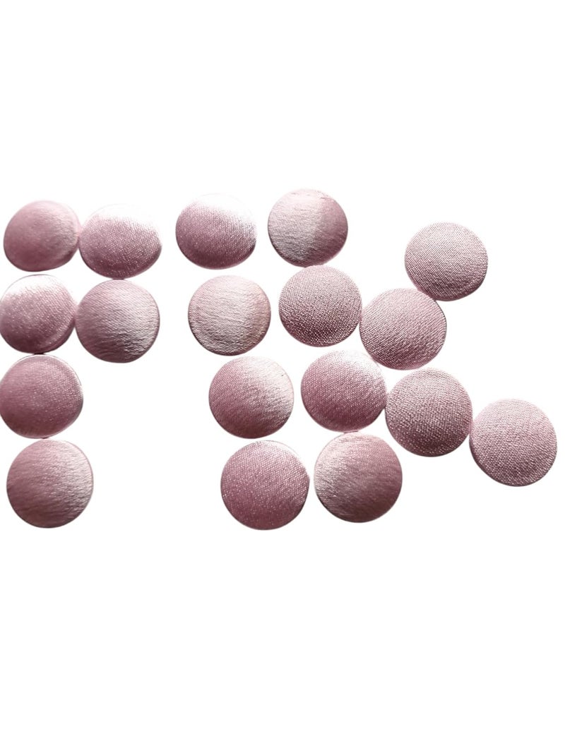 Kshama Trends Fabric Buttons Rose Pink Baby Pink Button Medium Size 18 mm 28L - Image 3