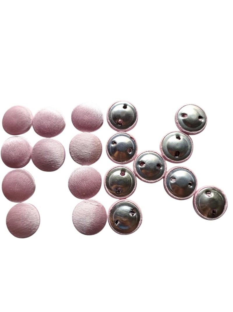 Kshama Trends Fabric Buttons Rose Pink Baby Pink Button Medium Size 18 mm 28L - Image 5