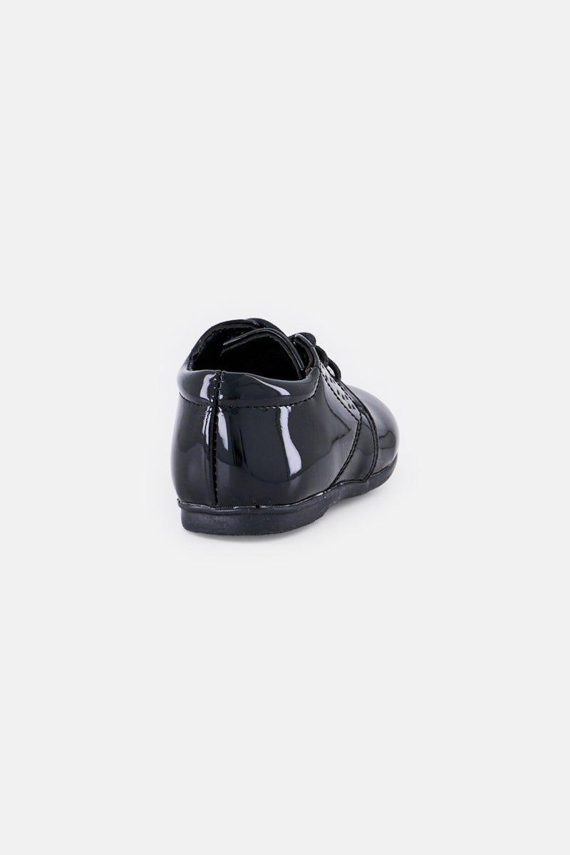 Josmo Toddlers Boy Lace Up Casual Shoes, Black - Image 2