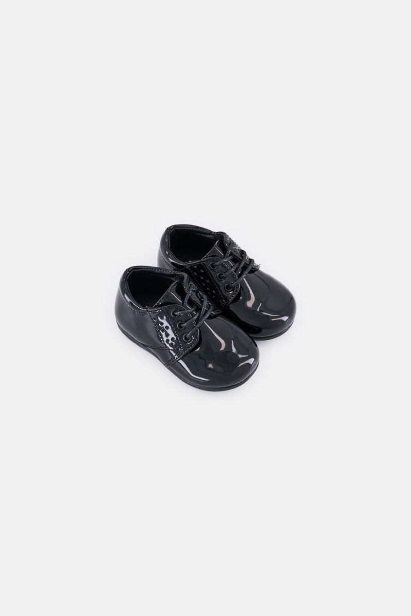 Josmo Toddlers Boy Lace Up Casual Shoes, Black - Image 2