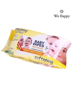We Happy Pack of 2 Baby Wipes Soft and Gentle Cleansing Wet Towels Perfect for Sensitive Skin 80 Pcs each  - Image 2