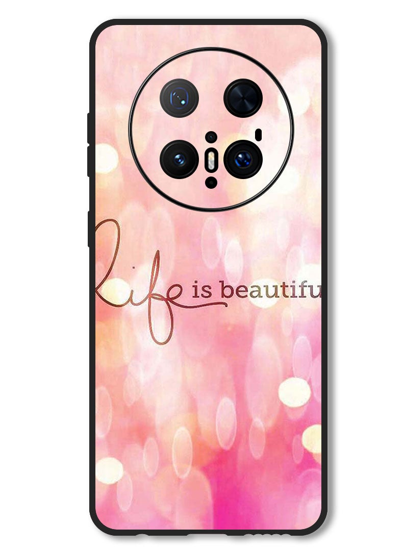 Theodor Case Compatible with Huawei Mate 70 Pro/ 70 Pro + Protection Shockproof Bumper Cover Life Is Beautiful - Image 1