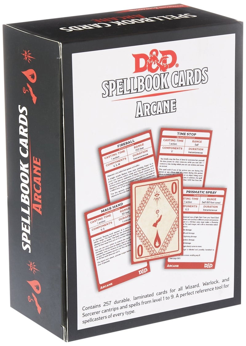 Gale Force Nine Dungeons & Dragons: Spell Book Cards: Arcane Deck Card Game (8 Players) - Image 2