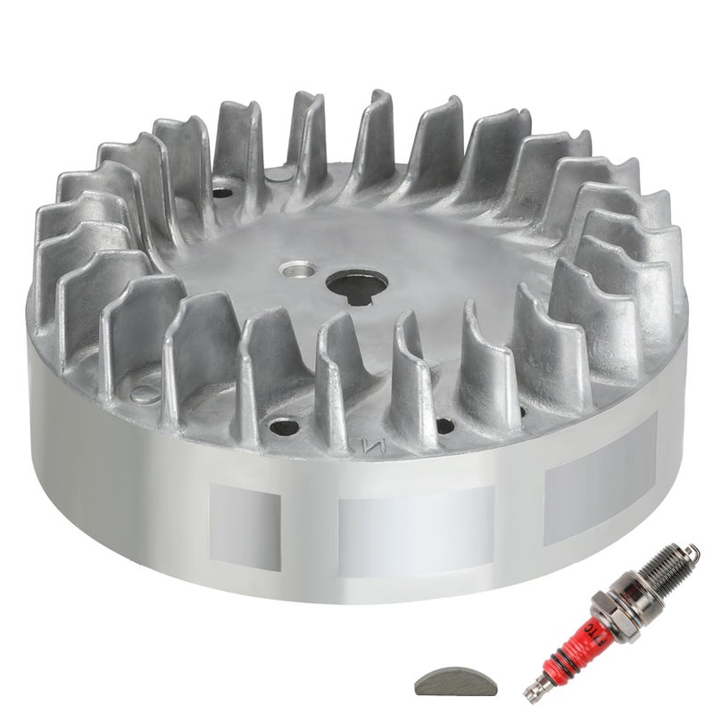 YOXUFA Aluminum Flywheel 10krpm for Non hemi Predator 212cc 224cc 196cc 200cc 208cc Coleman CT200U BT200X Massimo Warrior MB200 GX160 GX200 65hp Clone Engine Powersports Mini Bike Parts
