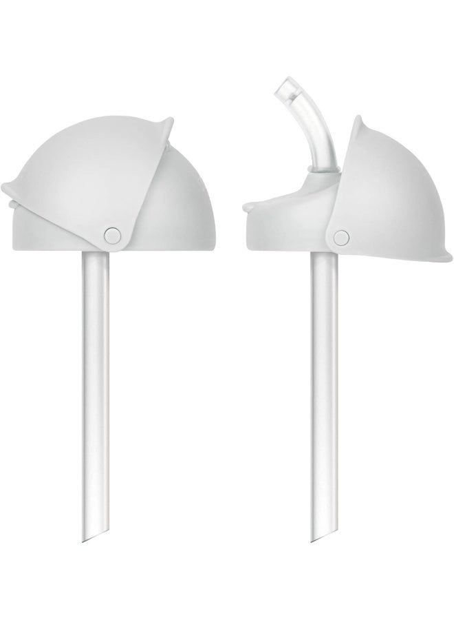 Boon NURSH Silicone Straw Conversion Top, Straws for NURSH Baby Bottles, 2-Pack,2 Count (Pack of 1) - Image 1