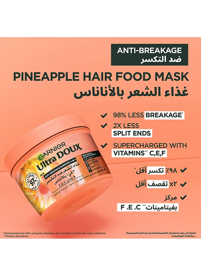 Garnier Ultra Doux Hair Food Anti-Breakage Pineapple 3-In-1 Hair Mask For Long Fragile Hair  - Image 3