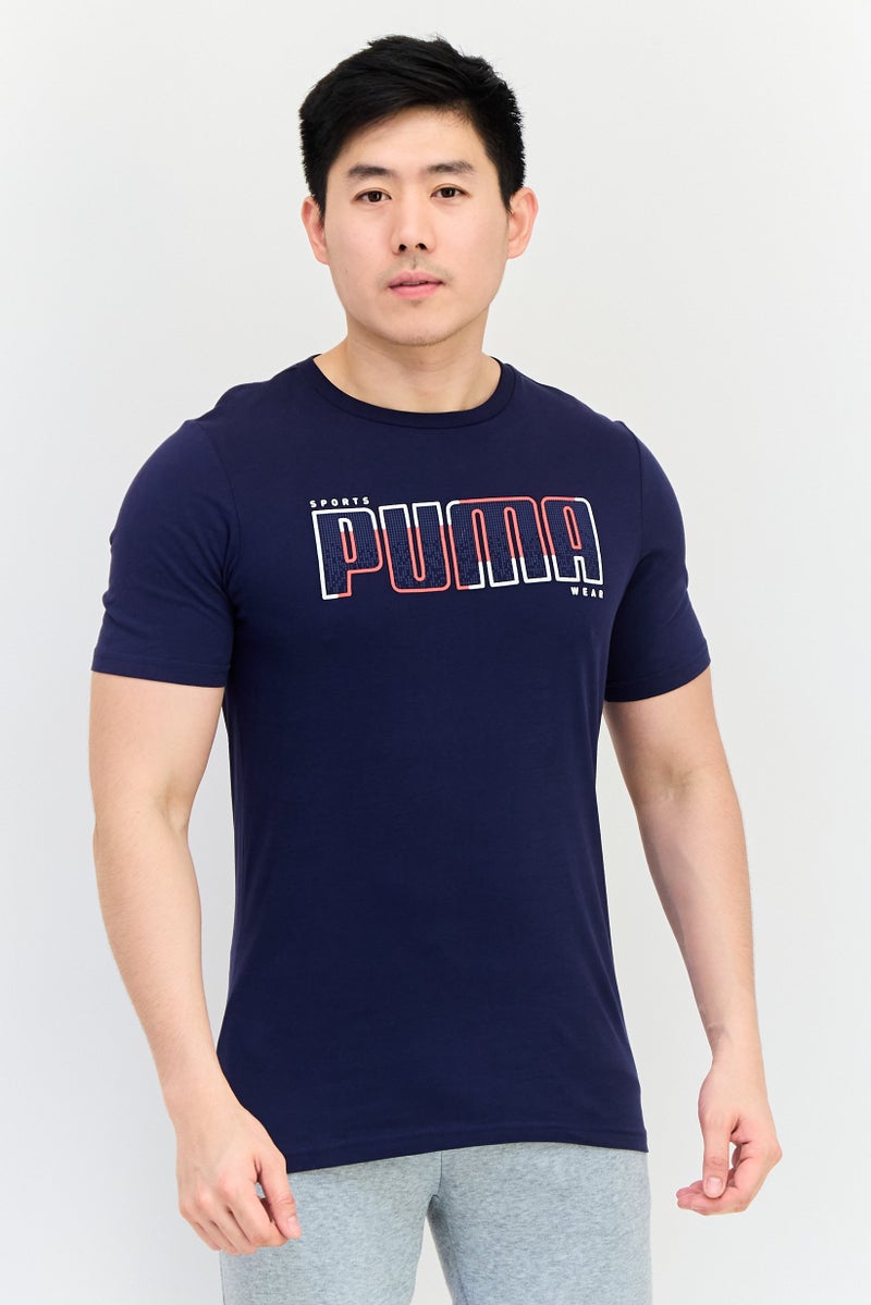 PUMA Men Sportswear Fit Short Sleeve Outdoor T-Shirt, Navy - Image 1