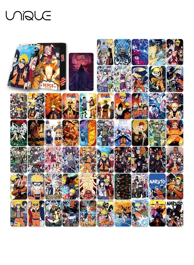Unique 92 Pieces NARUTO Lomo Card - Laser Card - 60Pieces Double-sided LOMO Card - 30 Pcs Random stickers - HD Color Printed Collector Card Sticker - Photo card decoration for collector fans - Image 2