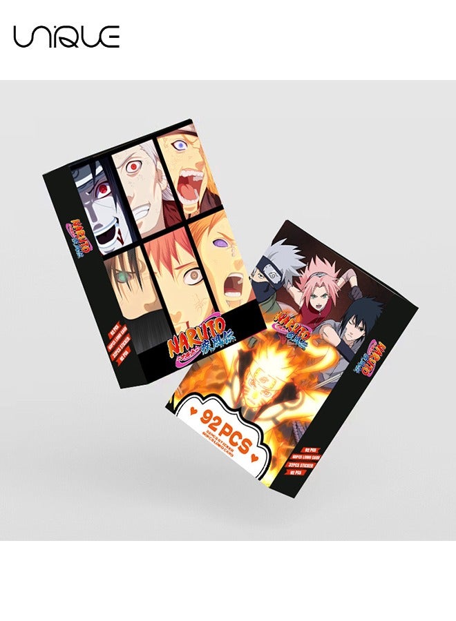 Unique 92 Pieces NARUTO Lomo Card - Laser Card - 60Pieces Double-sided LOMO Card - 30 Pcs Random stickers - HD Color Printed Collector Card Sticker - Photo card decoration for collector fans - Image 5