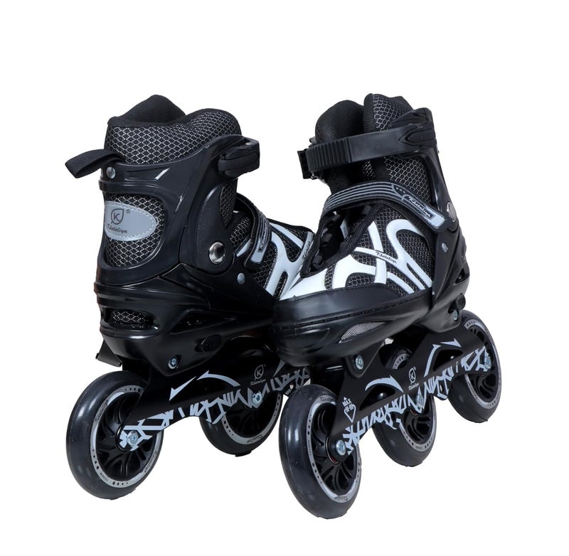 Lefan 100mm 3 Wheel Adjustable Inline Skates for Kids to Adults, Triskates for Children, Skating Shoes- Roller Skate Shoes, PU Speedy Wheels with ABEC-7 Bearings - Image 4